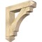 Ekena Millwork Merced Arts and Crafts Rough Sawn Bracket w/ Offset Brace, Douglas Fir, 6"W x 26"D x 26"H BKT0604X26X26MRC03RDF - alternate 1